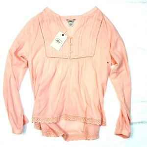 <3 BASS Women's Size M NWT New Blouse Top Shirt